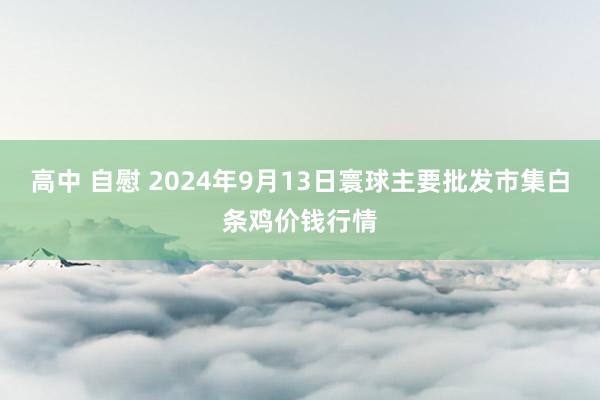 高中 自慰 2024年9月13日寰球主要批发市集白条鸡价钱行情