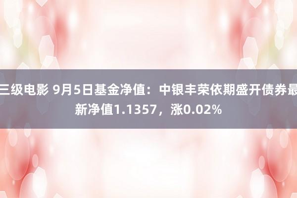 三级电影 9月5日基金净值：中银丰荣依期盛开债券最新净值1.1357，涨0.02%