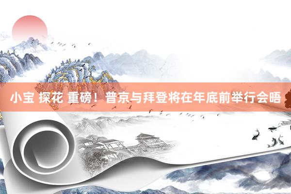 小宝 探花 重磅！普京与拜登将在年底前举行会晤