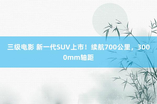 三级电影 新一代SUV上市！续航700公里，3000mm轴距