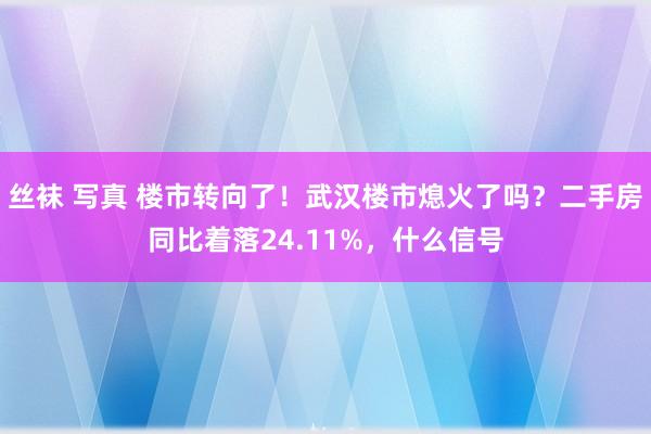 丝袜 写真 楼市转向了！武汉楼市熄火了吗？二手房同比着落24.11%，什么信号