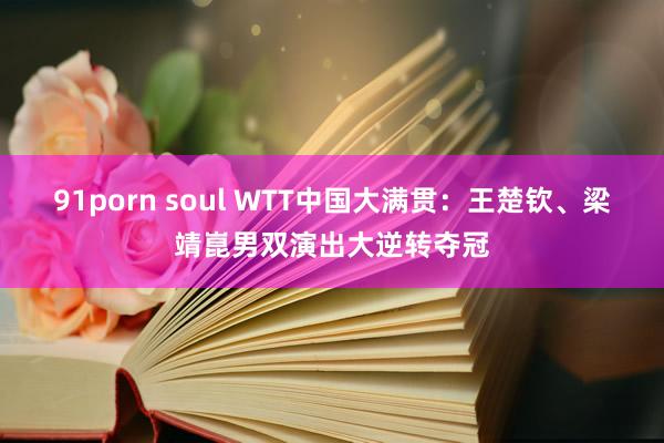 91porn soul WTT中国大满贯：王楚钦、梁靖崑男双演出大逆转夺冠