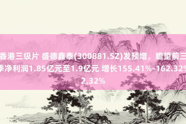香港三级片 盛德鑫泰(300881.SZ)发预增，瞻望前三季净利润1.85亿元至1.9亿元 增长155.41%-162.32%