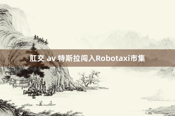 肛交 av 特斯拉闯入Robotaxi市集