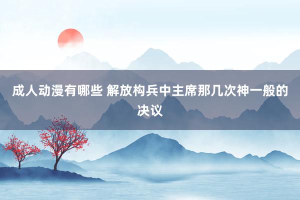 成人动漫有哪些 解放构兵中主席那几次神一般的决议