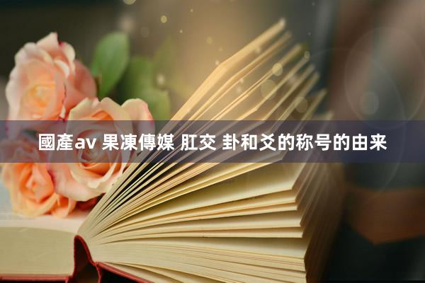 國產av 果凍傳媒 肛交 卦和爻的称号的由来