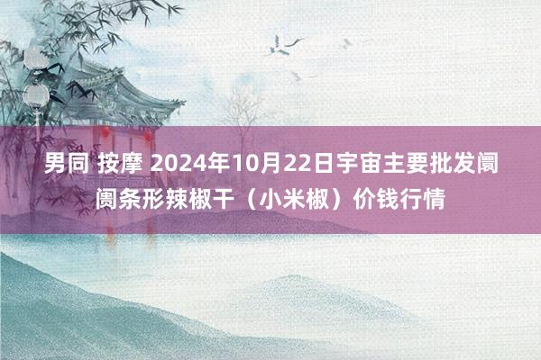男同 按摩 2024年10月22日宇宙主要批发阛阓条形辣椒干（小米椒）价钱行情