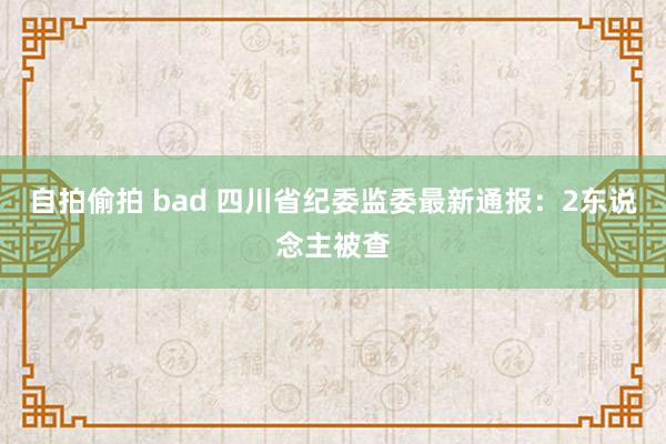 自拍偷拍 bad 四川省纪委监委最新通报：2东说念主被查