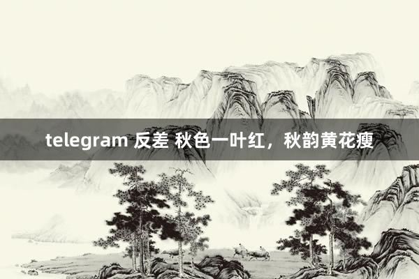 telegram 反差 秋色一叶红，秋韵黄花瘦
