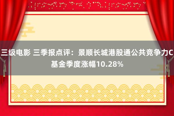 三级电影 三季报点评：景顺长城港股通公共竞争力C基金季度涨幅10.28%