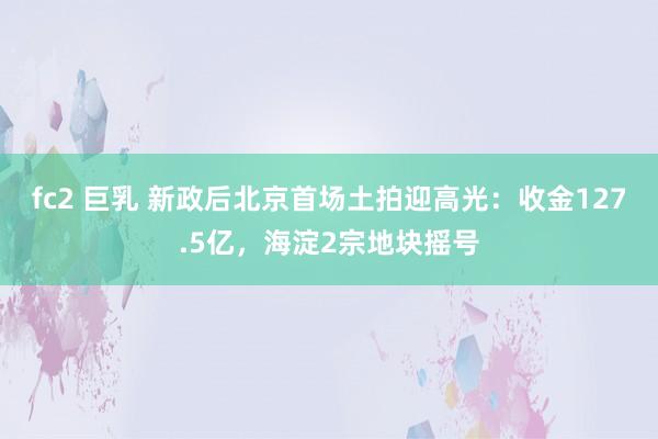 fc2 巨乳 新政后北京首场土拍迎高光：收金127.5亿，海淀2宗地块摇号