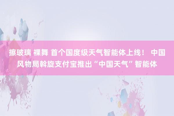 擦玻璃 裸舞 首个国度级天气智能体上线！ 中国风物局斡旋支付宝推出“中国天气”智能体