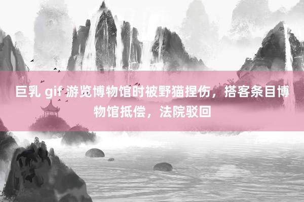 巨乳 gif 游览博物馆时被野猫捏伤，搭客条目博物馆抵偿，法院驳回