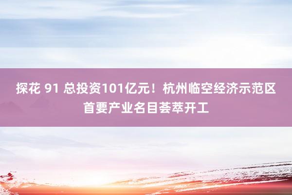 探花 91 总投资101亿元！杭州临空经济示范区首要产业名目荟萃开工