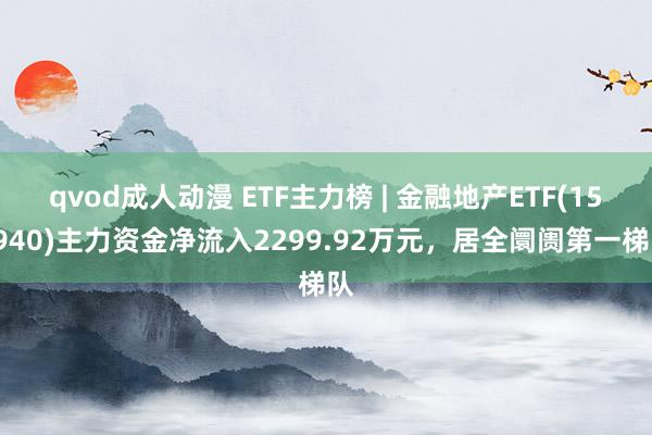 qvod成人动漫 ETF主力榜 | 金融地产ETF(159940)主力资金净流入2299.92万元，居全阛阓第一梯队