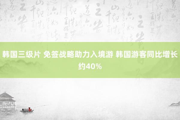 韩国三级片 免签战略助力入境游 韩国游客同比增长约40%