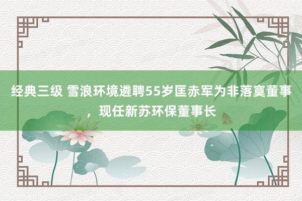 经典三级 雪浪环境遴聘55岁匡赤军为非落寞董事，现任新苏环保董事长