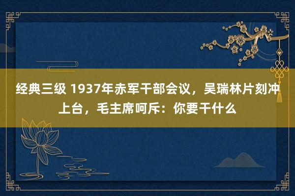 经典三级 1937年赤军干部会议，吴瑞林片刻冲上台，毛主席呵斥：你要干什么