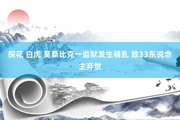 探花 白虎 莫桑比克一监狱发生骚乱 致33东说念主弃世