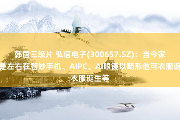 韩国三级片 弘信电子(300657.SZ)：当今家具还是左右在智妙手机、AIPC、AI眼镜以畸形他可衣服诞生等