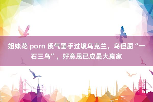 姐妹花 porn 俄气罢手过境乌克兰，乌但愿“一石三鸟”，好意思已成最大赢家