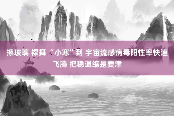 擦玻璃 裸舞 “小寒”到 宇宙流感病毒阳性率快速飞腾 把稳退缩是要津