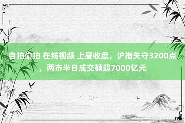 自拍偷拍 在线视频 上昼收盘，沪指失守3200点，两市半日成交额超7000亿元