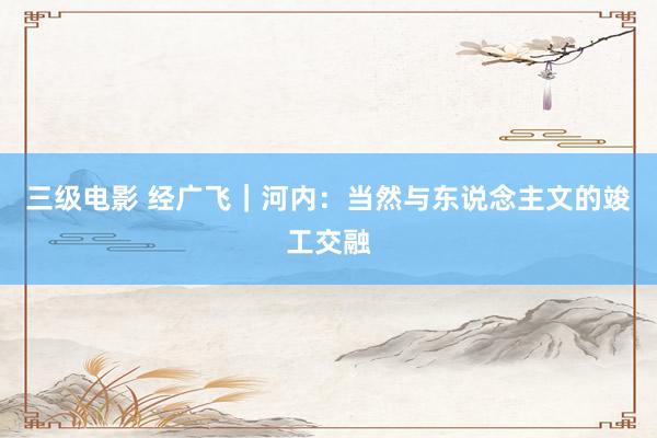 三级电影 经广飞｜河内：当然与东说念主文的竣工交融