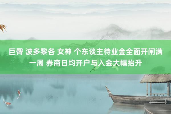 巨臀 波多黎各 女神 个东谈主待业金全面开闸满一周 券商日均开户与入金大幅抬升