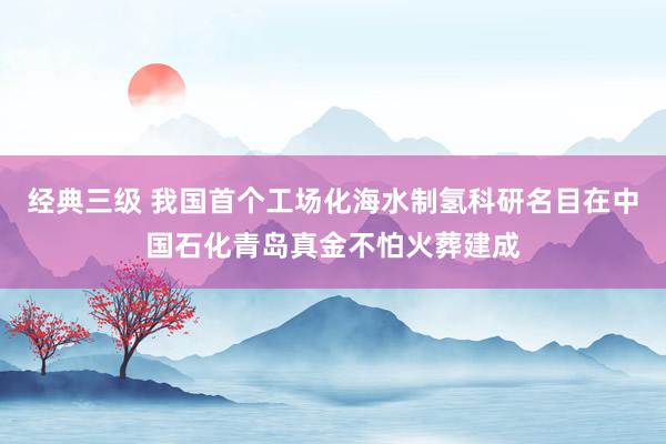 经典三级 我国首个工场化海水制氢科研名目在中国石化青岛真金不怕火葬建成