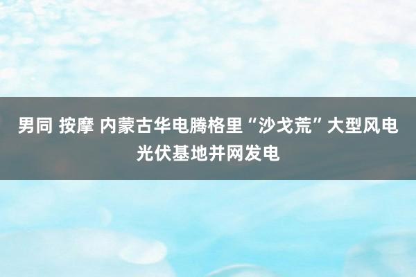 男同 按摩 内蒙古华电腾格里“沙戈荒”大型风电光伏基地并网发电
