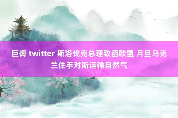 巨臀 twitter 斯洛伐克总理致函欧盟 月旦乌克兰住手对斯运输自然气