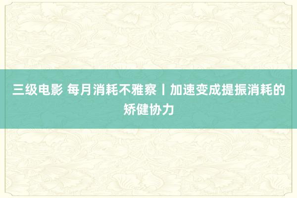 三级电影 每月消耗不雅察丨加速变成提振消耗的矫健协力