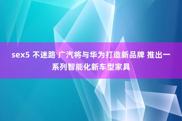 sex5 不迷路 广汽将与华为打造新品牌 推出一系列智能化新车型家具