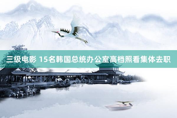 三级电影 15名韩国总统办公室高档照看集体去职