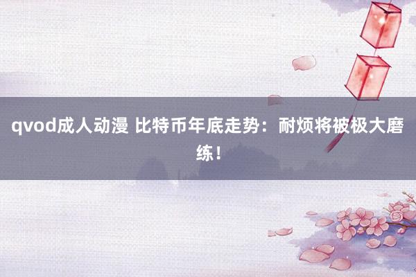 qvod成人动漫 比特币年底走势：耐烦将被极大磨练！
