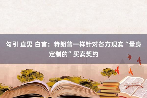 勾引 直男 白宫：特朗普一样针对各方现实“量身定制的”买卖契约