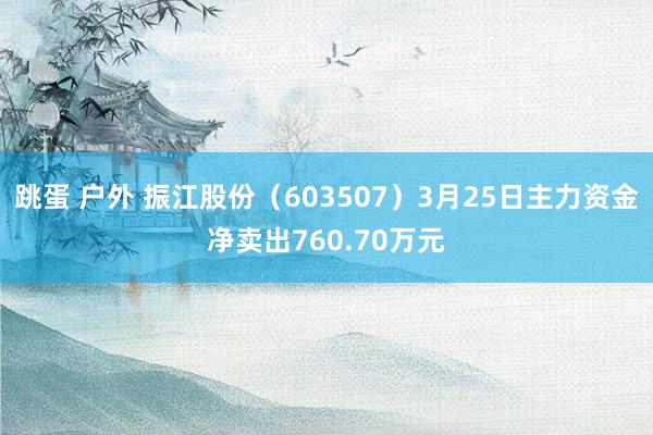 跳蛋 户外 振江股份（603507）3月25日主力资金净卖出760.70万元