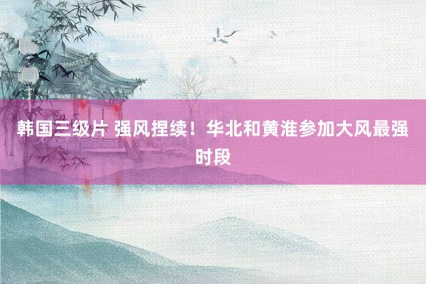 韩国三级片 强风捏续！华北和黄淮参加大风最强时段
