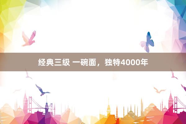 经典三级 一碗面，独特4000年