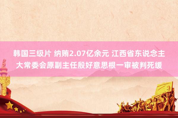 韩国三级片 纳贿2.07亿余元 江西省东说念主大常委会原副主任殷好意思根一审被判死缓