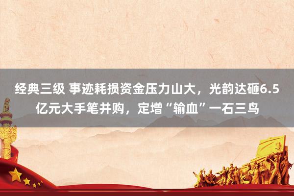 经典三级 事迹耗损资金压力山大，光韵达砸6.5亿元大手笔并购，定增“输血”一石三鸟