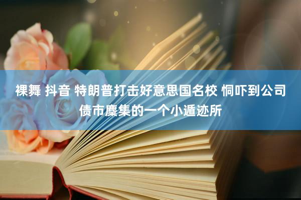 裸舞 抖音 特朗普打击好意思国名校 恫吓到公司债市麇集的一个小遁迹所