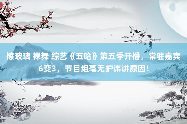 擦玻璃 裸舞 综艺《五哈》第五季开播，常驻嘉宾6变3，节目组毫无护讳讲原因！