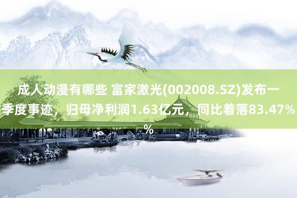 成人动漫有哪些 富家激光(002008.SZ)发布一季度事迹，归母净利润1.63亿元，同比着落83.47%