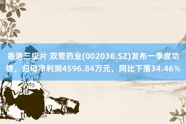 香港三级片 双鹭药业(002038.SZ)发布一季度功绩，归母净利润4596.84万元，同比下落34.46%