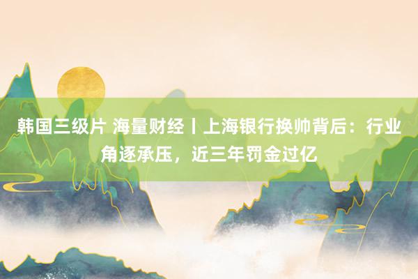 韩国三级片 海量财经丨上海银行换帅背后：行业角逐承压，近三年罚金过亿
