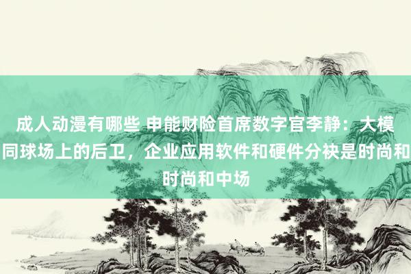 成人动漫有哪些 申能财险首席数字官李静：大模子如同球场上的后卫，企业应用软件和硬件分袂是时尚和中场