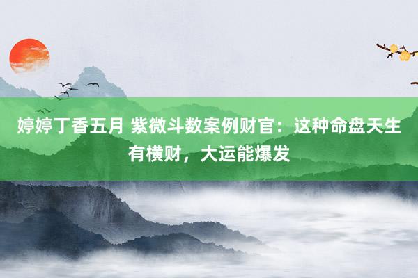 婷婷丁香五月 紫微斗数案例财官：这种命盘天生有横财，大运能爆发